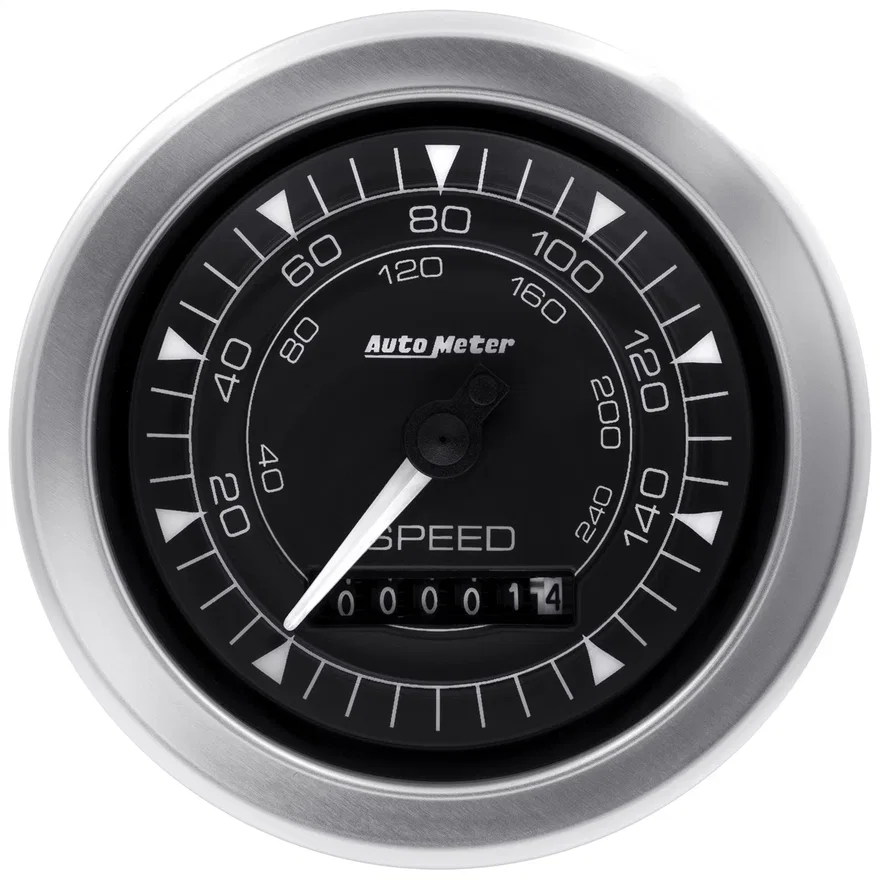 GAUGE; SPEEDOMETER; 3 3/8in.; 160MPH; ELEC. PROGRAMMABLE; CHRONO