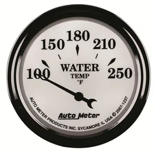 GAUGE; WATER TEMP; 2 1/16in.; 250deg.F; ELEC; OLD TYME WHITE II image 4