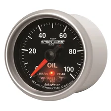 GAUGE; OIL PRESS; 2 1/16in.; 100PSI; DIGITAL STPR MTR W/PK/WRN; SPORT-COMP II image 2