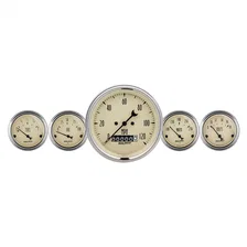 GAUGE KIT; 5 PC.; 3 3/8in./2 1/16in.; ELEC. SPEEDOMETER; ANTIQUE BEIGE image 1