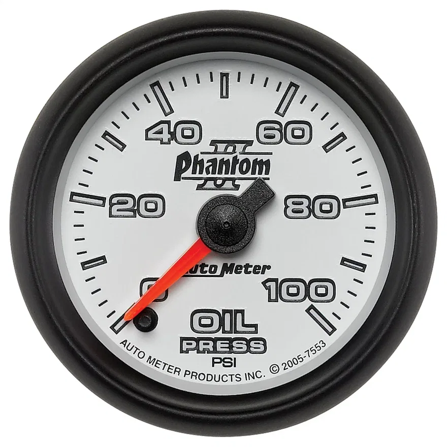 GAUGE; OIL PRESSURE; 2 1/16in.; 100PSI; DIGITAL STEPPER MOTOR; PHANTOM II