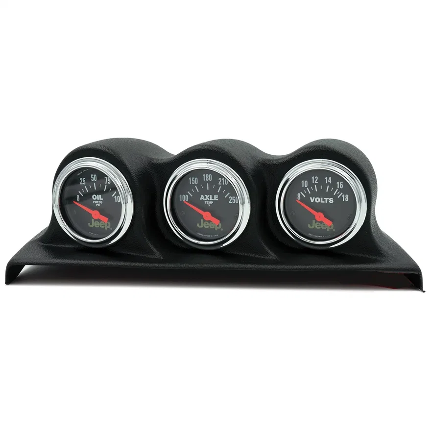 GAUGE KIT; 3 PC; WRANGLER (JK) 07-10; OIL PSI/AXLE TEMP/VOLT