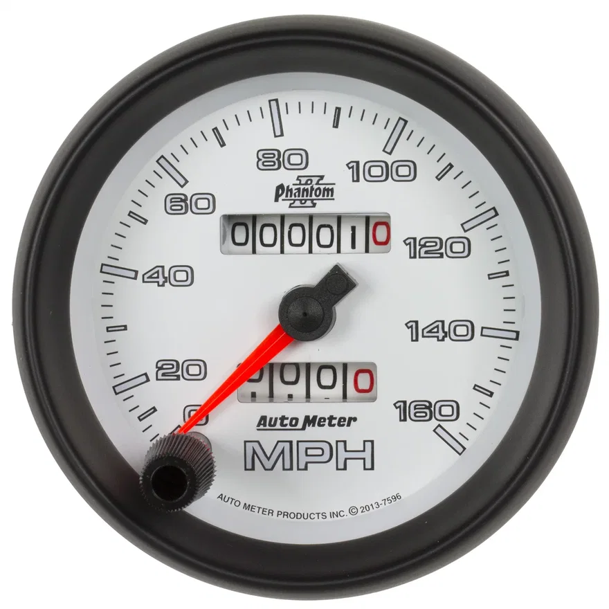 GAUGE; SPEEDOMETER; 3 3/8in.; 160MPH; MECHANICAL; PHANTOM II