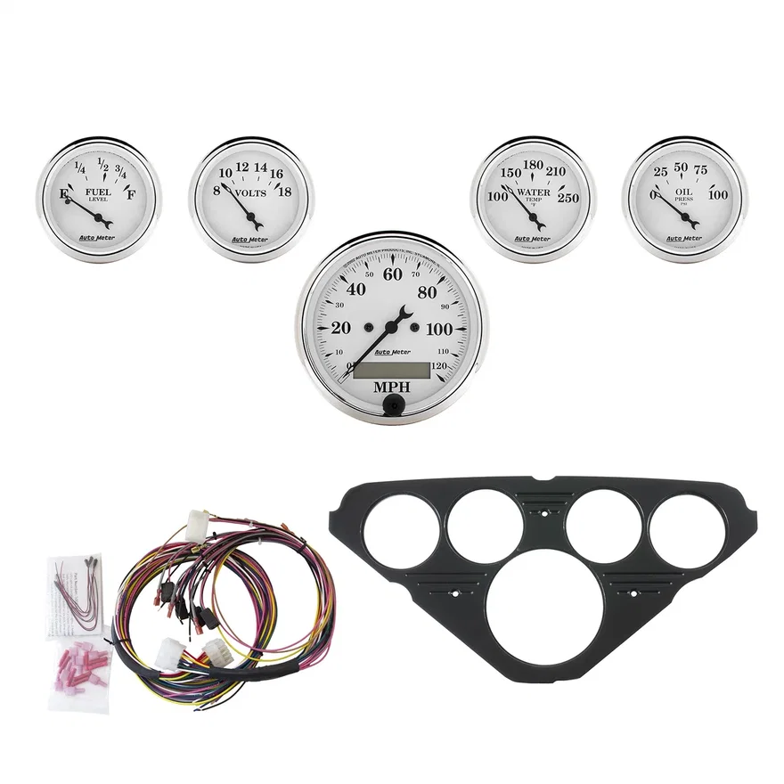 DIRECT FIT DASH KIT; CHEVY TRUCK 55-59; MPH/FUEL/OILP/WTMP/BAT; OTW
