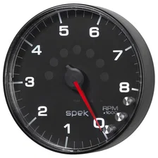 GAUGE; TACHOMETER; 5in.; 8K RPM; W/SHIFT LIGHT/PEAK MEM; BLACK/BLACK; SPEK-PRO image 4