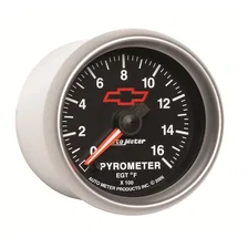 GAUGE; PYROMETER (EGT); 2 1/16in.; 1600deg.F; STEPPER MOTOR; CHEVY RED BOWTIE; B image 3