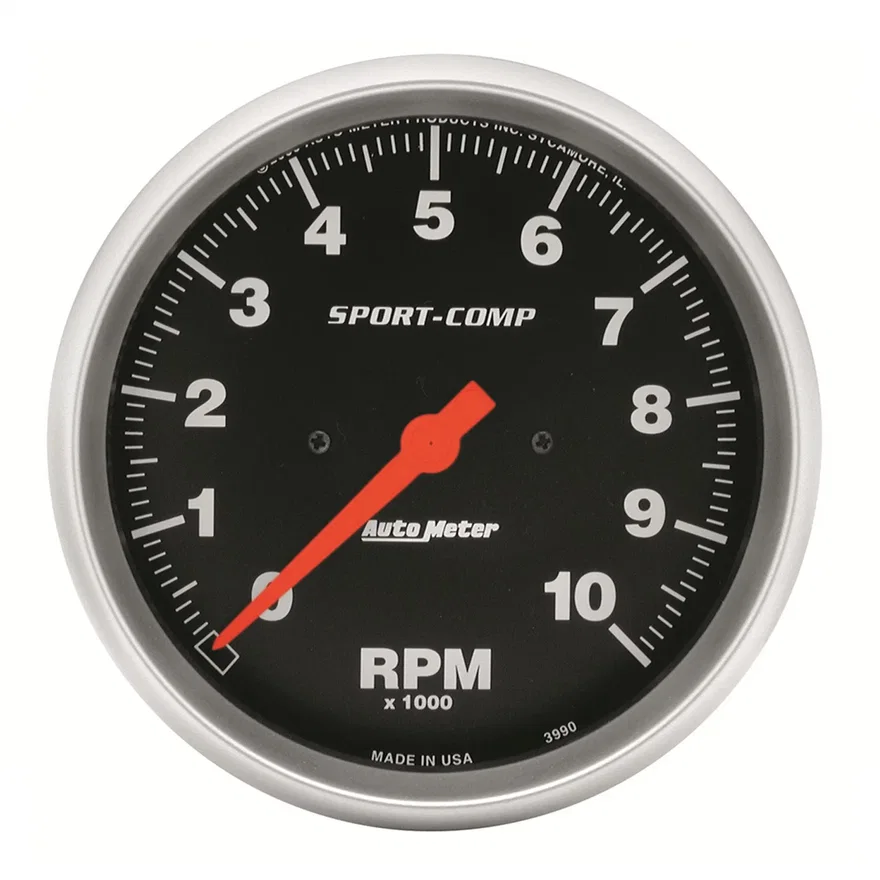 GAUGE; TACHOMETER; 5in.; 10K RPM; IN-DASH; SPORT-COMP