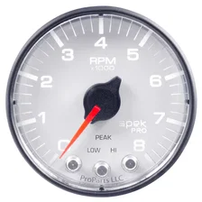GAUGE; TACH; 2 1/16in.; 8K RPM; W/SHIFT LIGHT/PEAK MEM; WHT/BLK; SPEK-PRO image 2