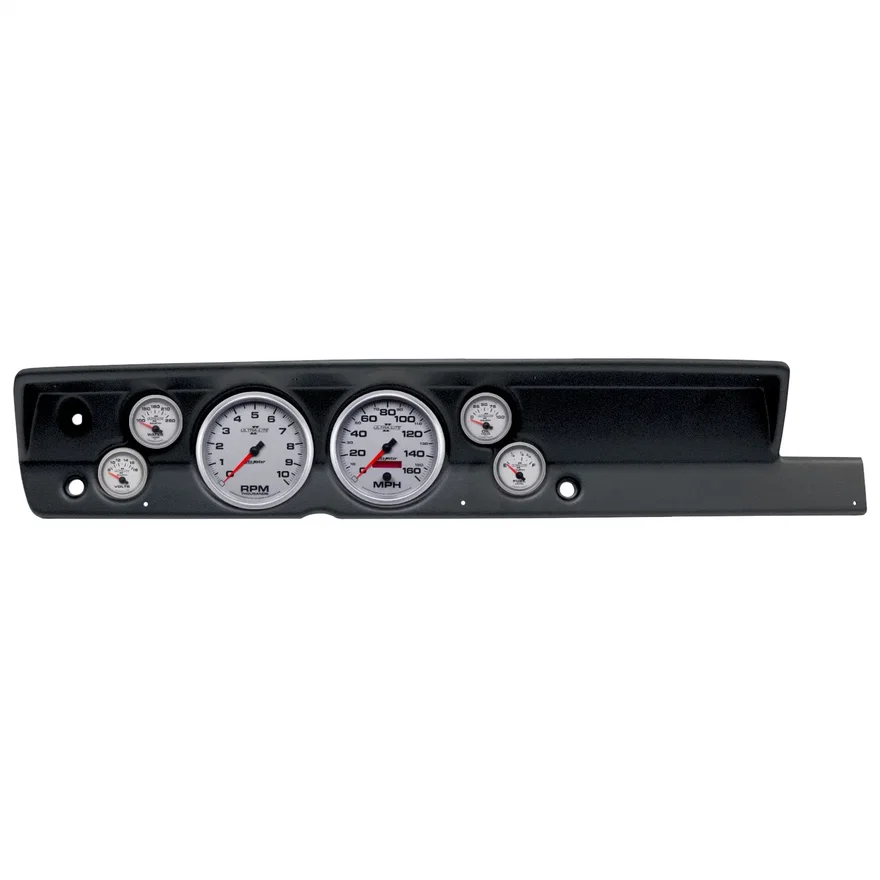 DIRECT FIT DASH KIT; (5in. X2; 2 1/16in. X4); PLYM CUDA NO HEAT 67-69; ULTRA-LIT for Plymouth Barracuda