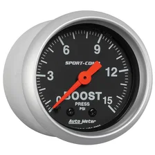 GAUGE; BOOST; 2 1/16in.; 15PSI; MECHANICAL; SPORT-COMP image 3
