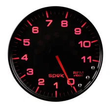 GAUGE; TACHOMETER; 5in.; 11K RPM; W/SHIFT LIGHT/PEAK MEM; BLACK/BLACK; SPEK-PRO image 3