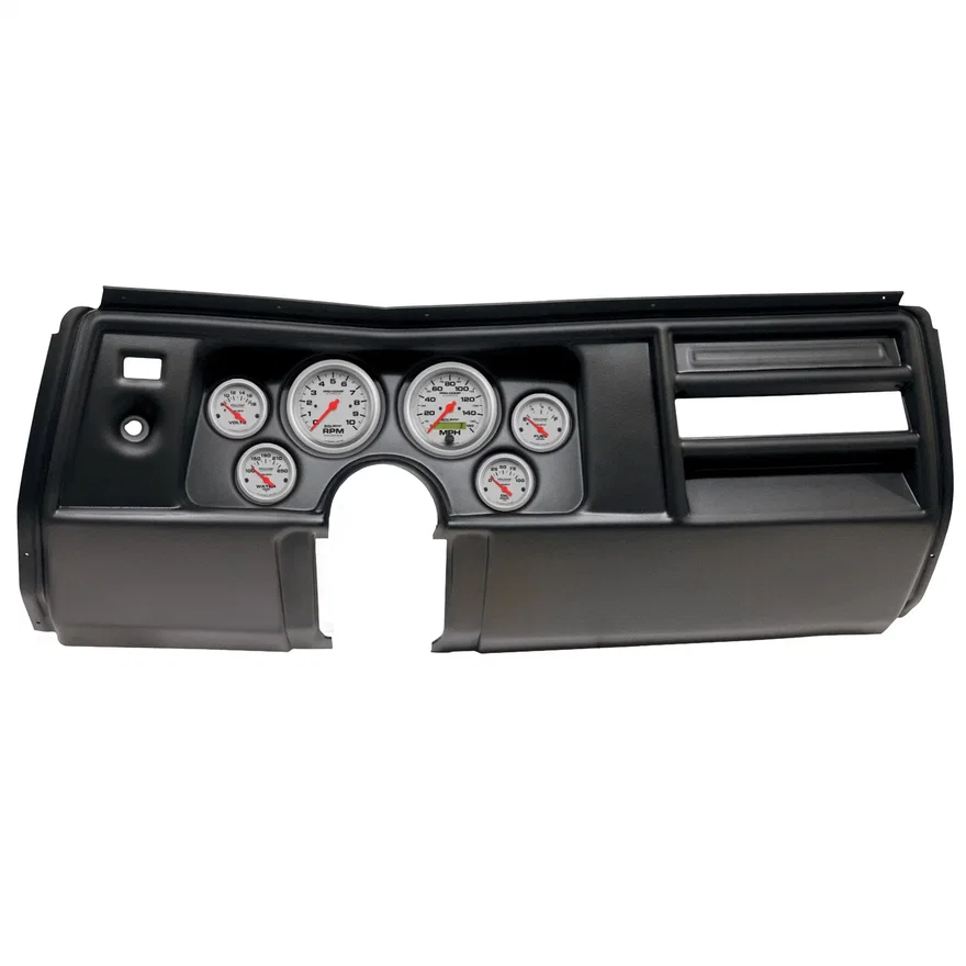 DIRECT FIT DASH KIT; (3 3/8in. X2; 2 1/16in. X4); CHEVY CHEVELLE NO VENT 69; ULT