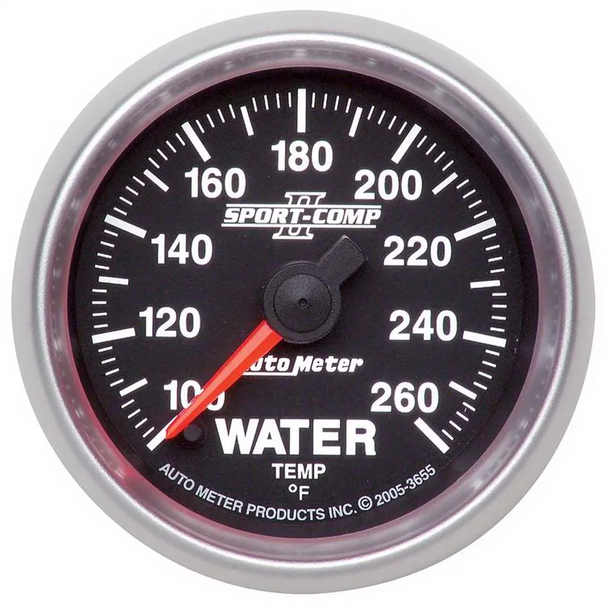 GAUGE; WATER TEMP; 2 1/16in.; 100-260deg.F; DIGITAL STEPPER MOTOR; SPORT-COMP II