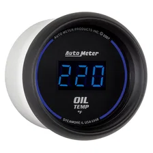GAUGE; OIL TEMP; 2 1/16in.; 340deg.F; DIGITAL; BLACK DIAL W/BLUE LED image 3