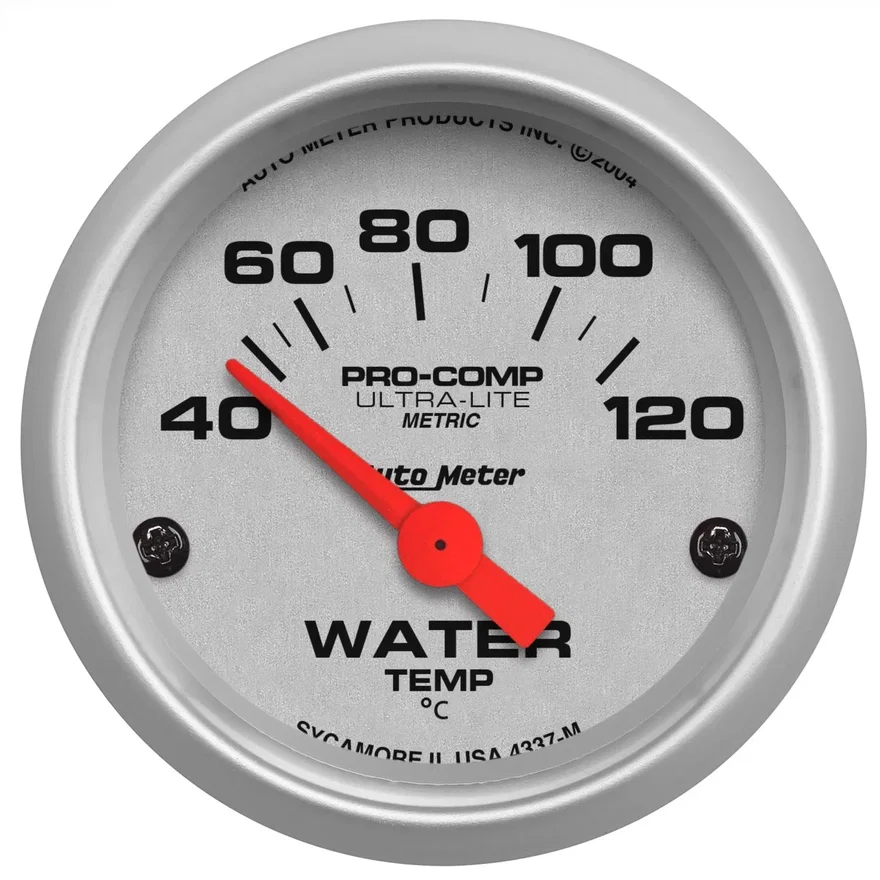 GAUGE; WATER TEMP; 2 1/16in.; 40-120deg.C; ELECTRIC; ULTRA-LITE