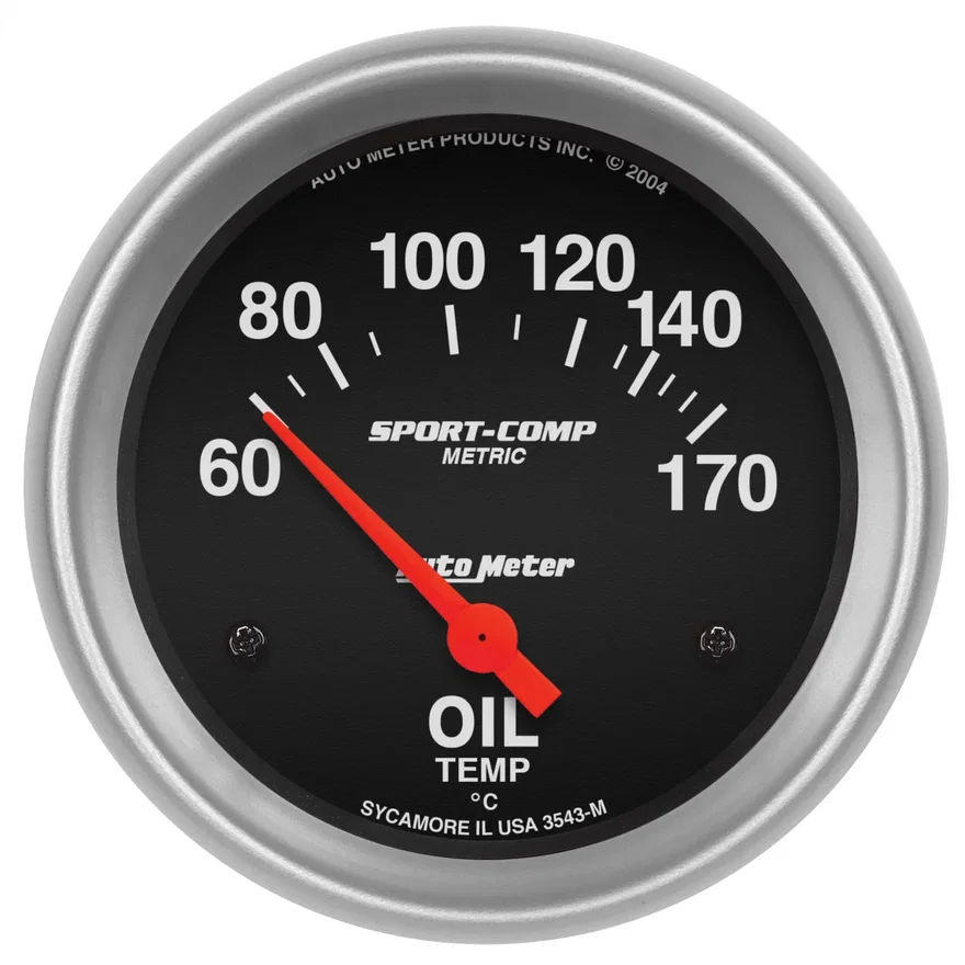 GAUGE; OIL TEMP; 2 5/8in.; 60-170deg.F; ELECTRIC; SPORT-COMP