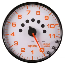 GAUGE; TACHOMETER; 5in.; 11K RPM; W/SHIFT LIGHT/PEAK MEM; WHITE/BLACK; SPEK-PRO image 3