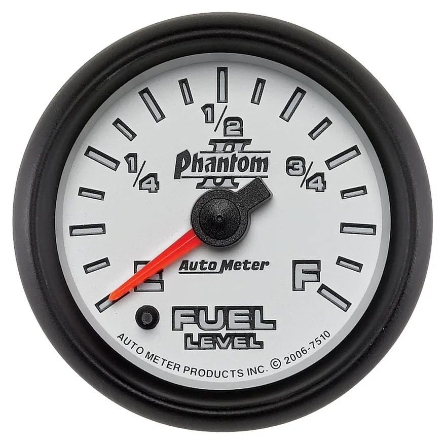 GAUGE; FUEL LEVEL; 2 1/16in.; 0-280O PROGRAMMABLE; PHANTOM II