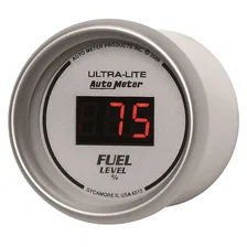 GAUGE; FUEL LEVEL; 2 1/16in.; 0-280O PROGRAM.; DIGITAL; SILVER DIAL W/RED LED image 2