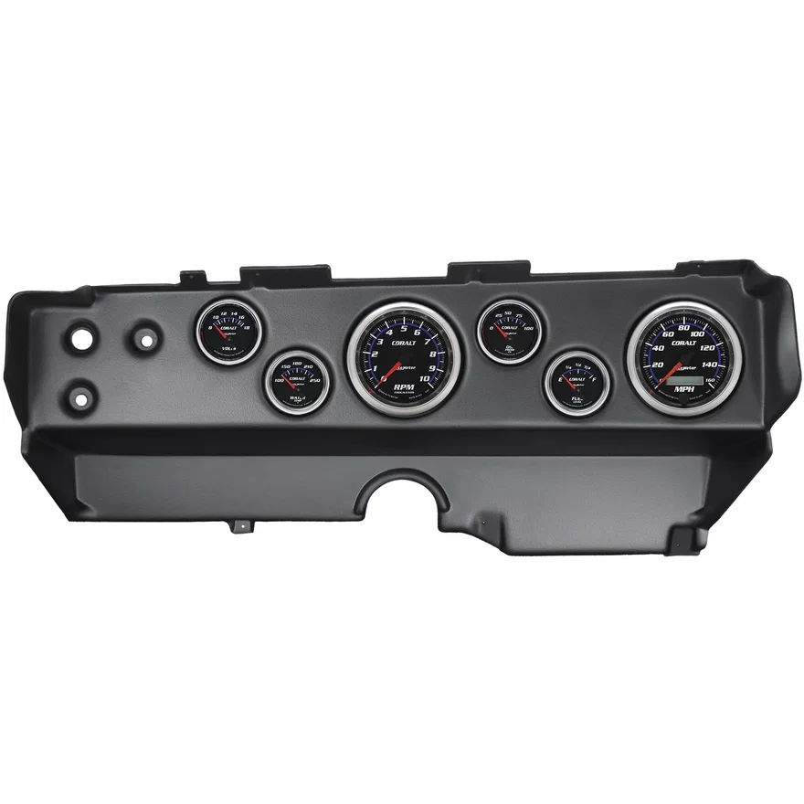 DIRECT FIT DASH KIT; EBODY/CUDA/CHALLENGER 70-74; TACH/MPH/FUEL/OILP/WTMP/VOLT;