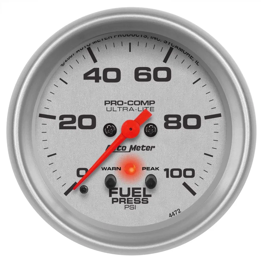 GAUGE; FUEL PRESS; 2 5/8in.; 100PSI; DIGITAL STEPPER MOTOR W/PK/WRN; ULTRA-LITE