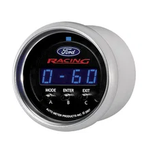 GAUGE; PERF METER; 2 1/16in.; 1/4 MILE/HP/0-60/60-0/G FORCES; DIGITAL; FORD RACI image 2