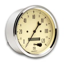 GAUGE; SPEEDOMETER; 5in.; 120MPH; ELEC. PROG. W/LCD ODO; ANTIQUE BEIGE image 2