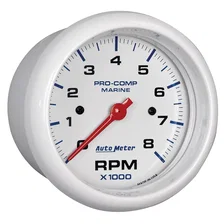 GAUGE; TACHOMETER; 3 3/8in.; 8K RPM; MARINE WHITE image 3