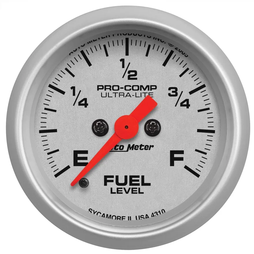 GAUGE; FUEL LEVEL; 2 1/16in.; 0-280O PROGRAMMABLE; ULTRA-LITE
