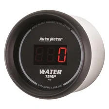 GAUGE; WATER TEMP; 2 1/16in.; 340deg.F; DIGITAL; BLACK DIAL W/RED LED image 2