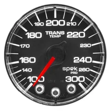 GAUGE; WATER TEMP; 2 1/16in.; 300deg.F; STEPPER MOTOR W/PEAK/WARN; BLK/CHRM; SPE image 2