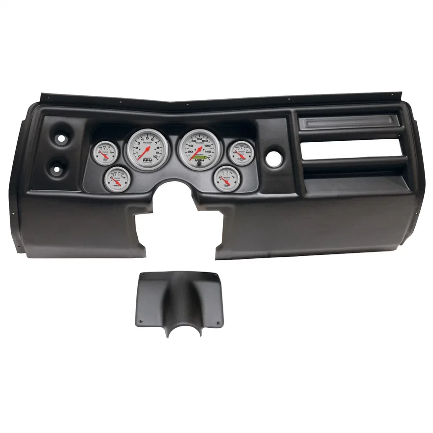 DIRECT FIT DASH KIT; (3 3/8in. X2; 2 1/16in. X4); CHEVY CHEVELLE NO VENT 68; ULT