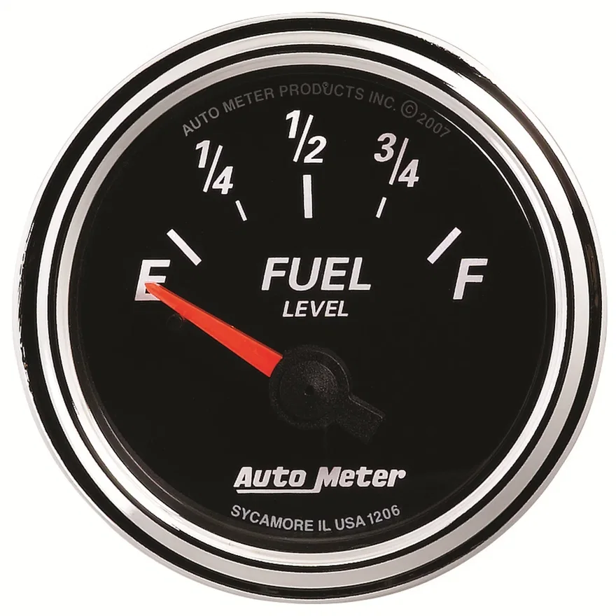 GAUGE; FUEL LEVEL; 2 1/16in.; 240OE TO 33OF; ELEC; DESIGNER BLACK II