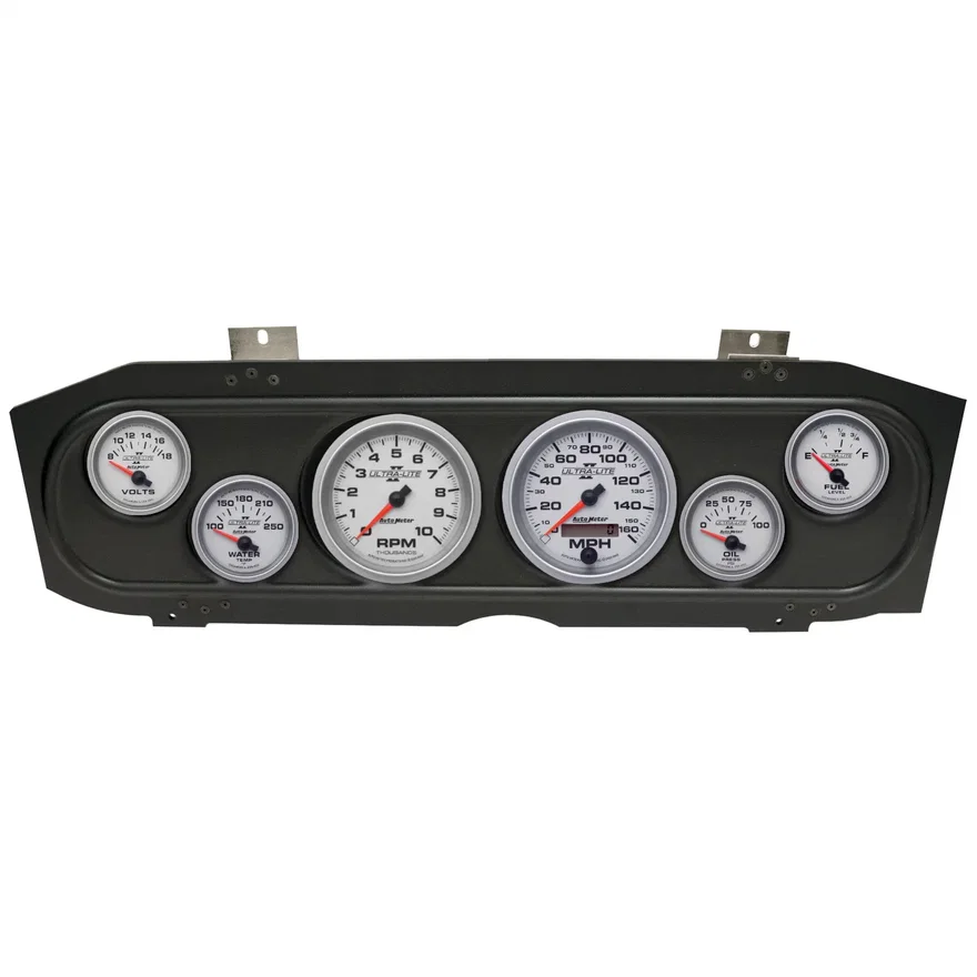 DIRECT FIT DASH KIT; (3 3/8in. X2; 2 1/16in. X4); MERC COUGAR 69-70; ULTRA-LITE