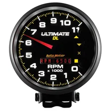 GAUGE; TACH; 5in.; 11K RPM; PEDESTAL; DATALOGGING; ULTIMATE DL PLAYBACK; BLACK image 4