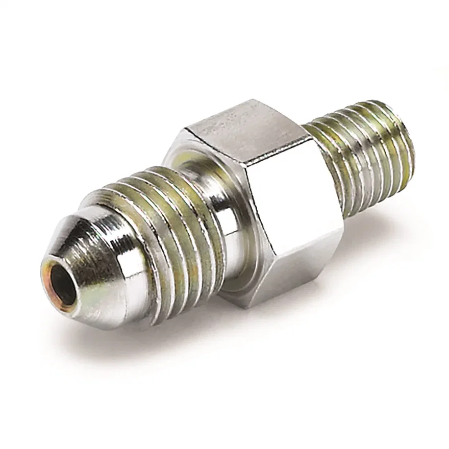 FITTING; ADAPTER;-4AN MALE TO 1/16in. NPT MALE; FOR FORD FUEL RAIL