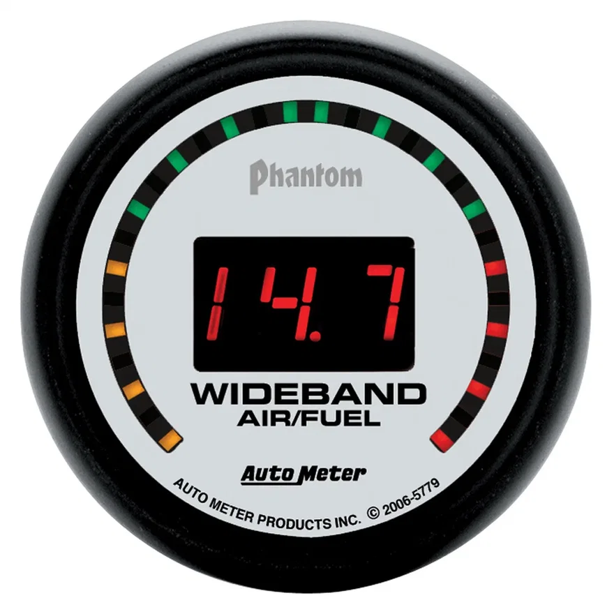 GAUGE; AIR/FUEL RATIO-WIDEBAND; STREET; 2 1/16in.; 10:1-17:1; DIGITAL; PHANTOM