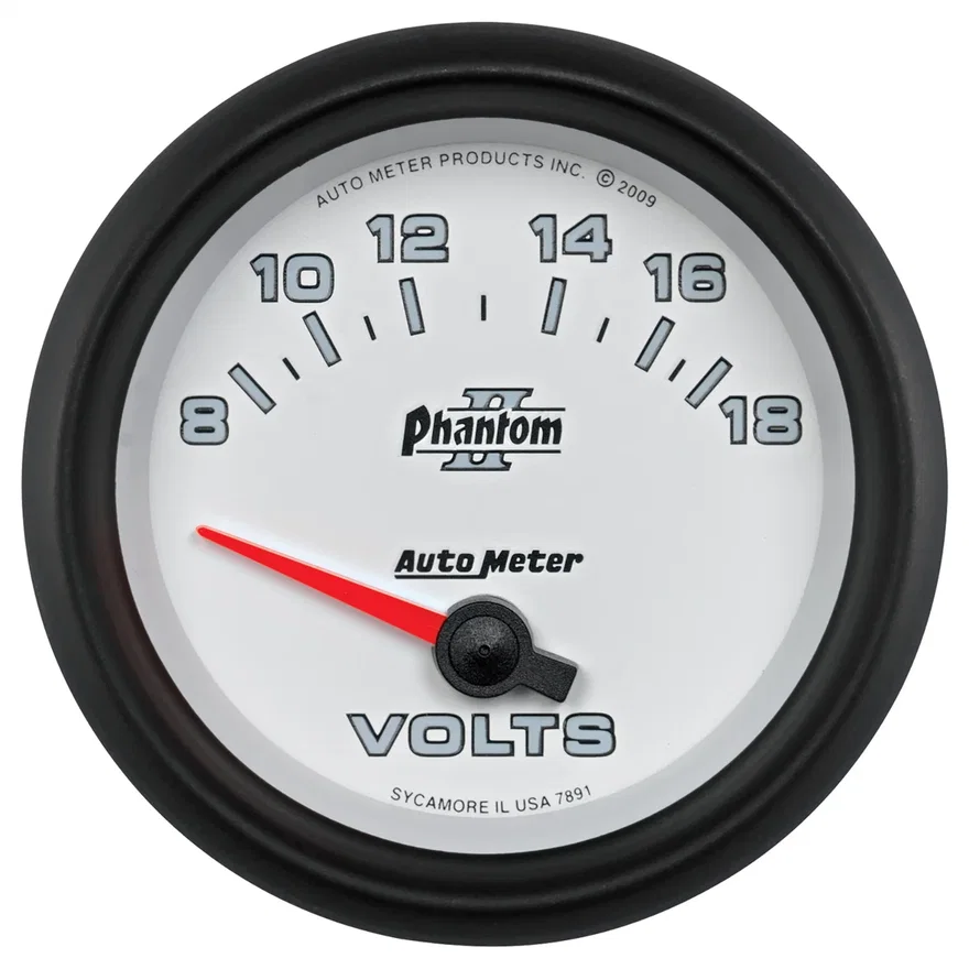 GAUGE; VOLTMETER; 2 5/8in.; 18V; ELECTRIC; PHANTOM II