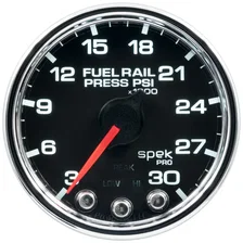 GAUGE; RAIL PRESS; 2 1/16in.; 30KPSI; STEPPER MOTOR W/PEAK/WARN; BLK/CHRM; SPEK image 2