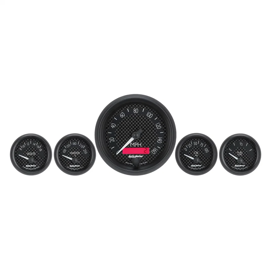 GAUGE KIT; 5 PC.; 3 3/8in./2 1/16in.; ELEC. SPEEDOMETER; GT