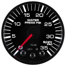 GAUGE; WATER PRESS; 2 1/16in.; 35PSI; STEPPER MOTOR W/PK/WRN; BLK/BLK; SPEK-PRO image 5