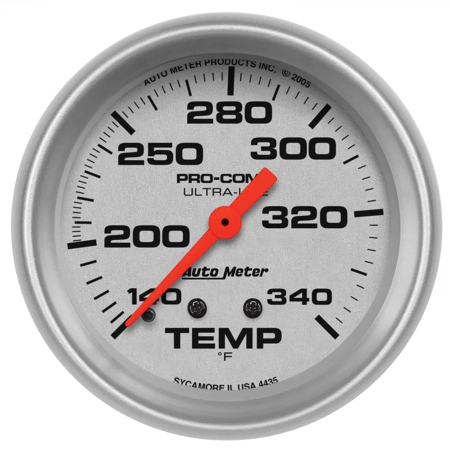 GAUGE; TEMPERATURE; 2 5/8in.; 140-340deg.F; MECHANICAL; 8FT.; ULTRA-LITE