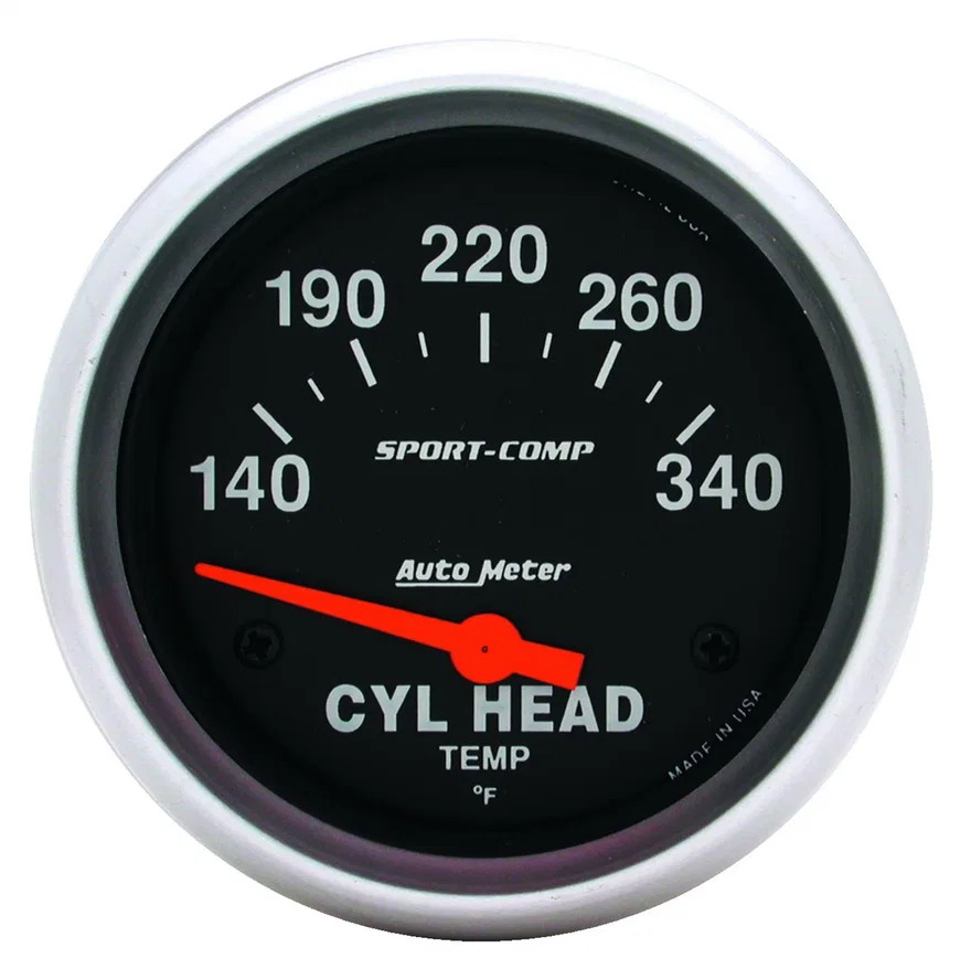 GAUGE; CYLINDER HEAD TEMP; 2 5/8in.; 140-340deg.F; ELECTRIC; SPORT-COMP