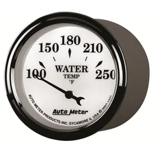 GAUGE; WATER TEMP; 2 1/16in.; 250deg.F; ELEC; OLD TYME WHITE II image 3