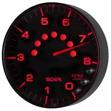 GAUGE; TACHOMETER; 5in.; 8K RPM; W/SHIFT LIGHT/PEAK MEM; BLACK/BLACK; SPEK-PRO image 7