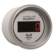 GAUGE; NITROUS PRESSURE; 2 1/16in.; 1600PSI; DIGITAL; SILVER DIAL W/RED LED image 3