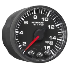 GAUGE; NITROUS PRESS; 2 1/16in.; 1600PSI; STEPPER MOTOR W/PK/WRN; BLK/BLK; SPEK image 6