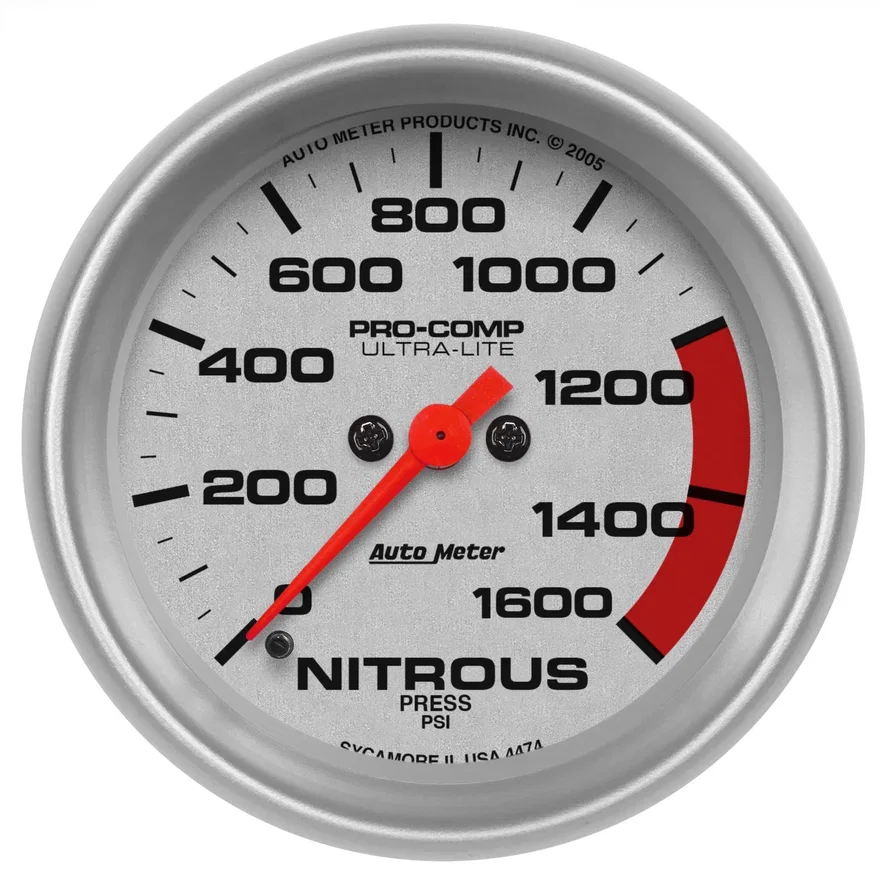 GAUGE; NITROUS PRESS; 2 5/8in.; 1600PSI; DIGITAL STEPPER MOTOR; ULTRA-LITE