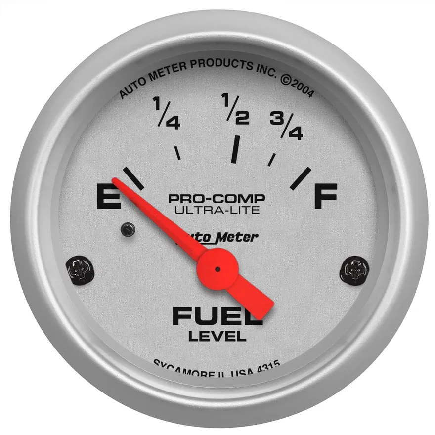 GAUGE; FUEL LEVEL; 2 1/16in.; 73OE TO 10OF; ELEC; ULTRA-LITE