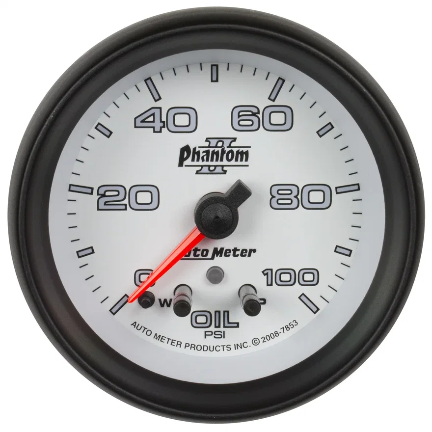 GAUGE; OIL PRESS; 2 5/8in.; 100PSI; STEPPER MOTOR W/PEAK/WARN; PHANTOM II